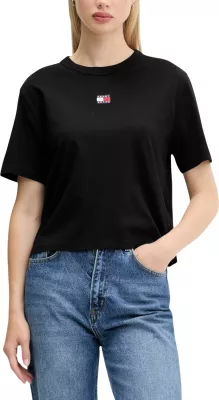 Maicë për femra Tommy Hilfiger Jeans TJW BXY BADGE TEE EX DW0DW22202, e zezë