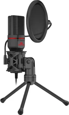 Mikrofon gaming Redragon Seyfert GM100 kondensator omnidireksional 3.5mm AUX me tripod, i zi