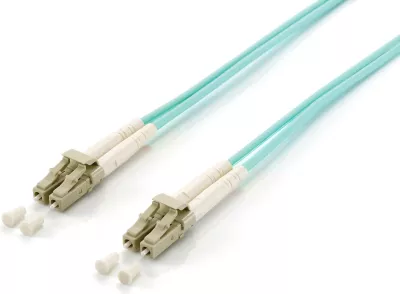 Kabllo patch fiber optike EQUIP LC-LC OM3, 25m, Duplex Multimode, aqua