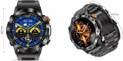 Smartwatch Gravity për meshkuj, e zezë