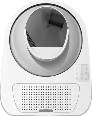 Kuti inteligjente vetëpastruese për rërë maceje Catlink Luxury Pro-X 57 L, 13 L depo mbetjesh, e bardhë, set me 3 qese + 2 filtra