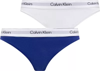 Të brendshme për femra Calvin Klein Underwear LV00QF8834 (2PK), të bardha-blu