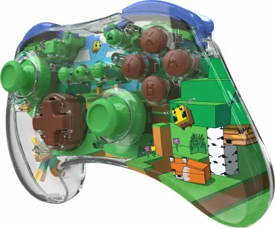 Kontroller pa tela PDP REALMz Minecraft Forest për Nintendo Switch, bateri e rikarikueshme, LED
