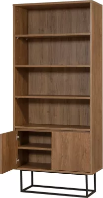 Set mobiljesh për dhomë dite, ngjyrë arre dhe e zezë, Laxus Takım 27
