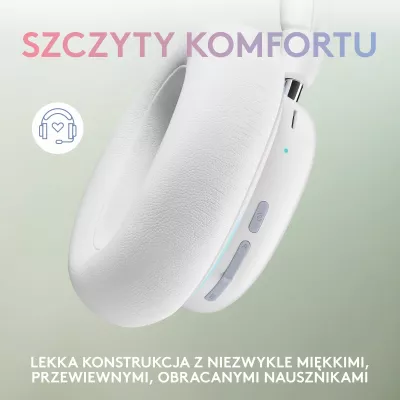 Kufje gaming Logitech G735 (981-001083) 7.1 wireless RGB, të bardha