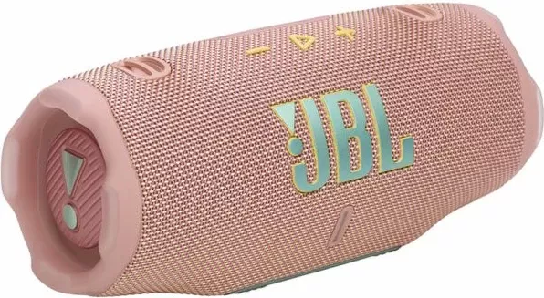 Altoparlant portativ Bluetooth JBL Charge 6, deri 28 orë bateri, IP68, power bank i integrum, Auracast, roze