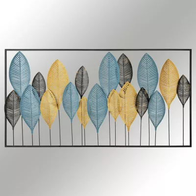 Aksesor dekorativ metalik për mur Wallity, Zevahir 4, shumëngjyrësh, 115x3x60cm