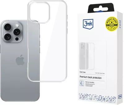 Mbështjellës 3mk Clear Case për iPhone 16 Pro, transparent