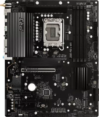 Pllakë amë ASRock Z890 Pro-A WiFi, ATX, Wi‑Fi 6E, Bluetooth, Thunderbolt 4, 256GB RAM max, e zezë, me 2 antena WiFi + 2 kabllo SATA