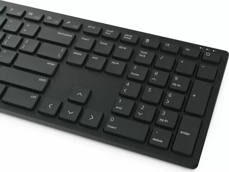 Tastierë me maus wireless DELL KM5221W, AZERTY, full-size, e zezë