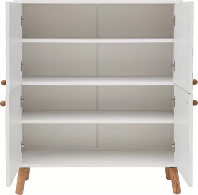 Dollap multifunksional Skye Decor, Multilüx Daisy, i bardhë, lejla, 95x111x36cm