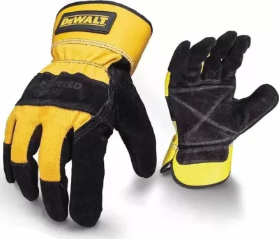 Doreza pune Dewalt DPG41L, lëkurë premium, madhësi L, zi/verdhë