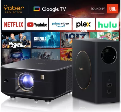 Projektor multimedial Yaber K3 Pro me JBL altoparlantë dhe subwoofer, FullHD 1080p, i zi