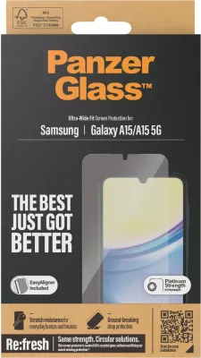 Mbrojtës ekrani PanzerGlass Samsung Galaxy A15/A15 5G, transparent