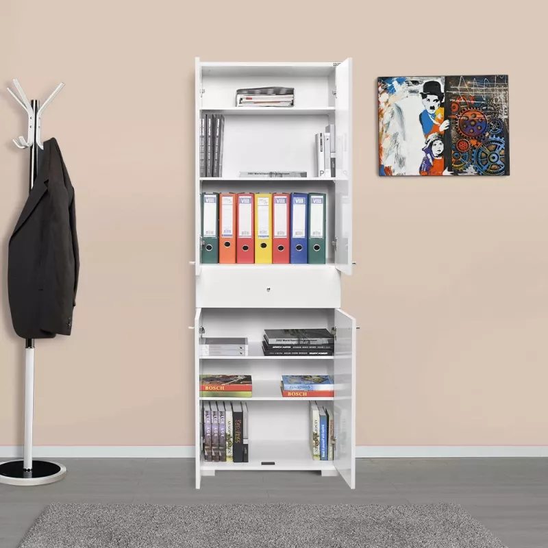 Dollap multifunksional, ngjyrë e bardhë, Hanah Home, Adr-441-Pp-1