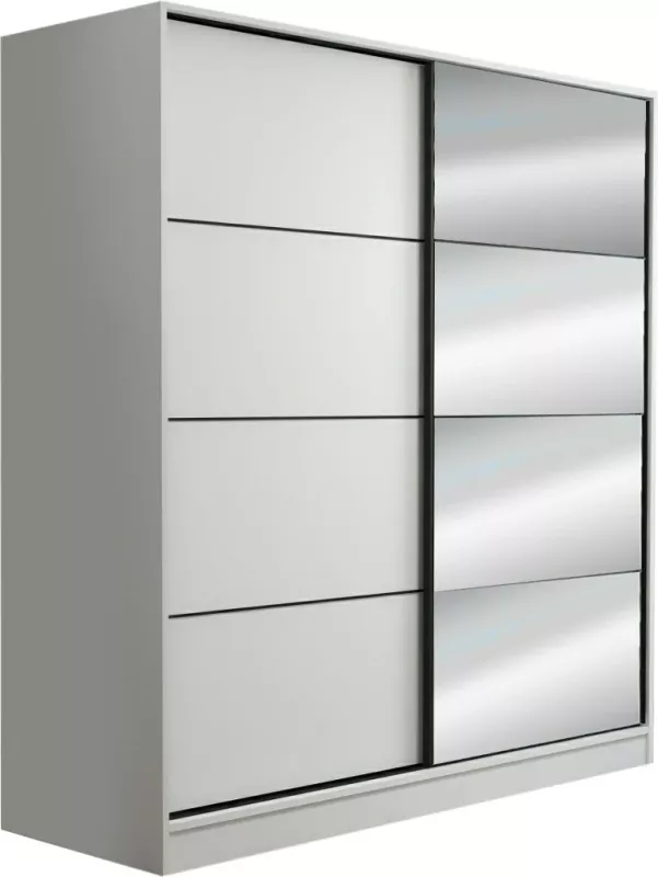 Dollap Hanah Home, Kale - 7149, i bardhë, me rafte, 220x210x52cm