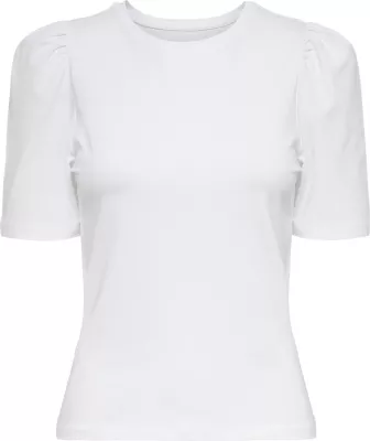 Maicë për femra Only ONLLIVE LOVE 2/4 PUFFTOP JRS NOOS 15282484, e bardhë