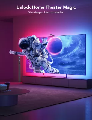 Ndriçim prapa TV Govee Envisual TV Backlight T2, për 75-85\", RGB, set me kamerë