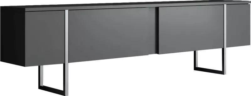 Set mobiljesh për dhomë dite, Hanah Home Luxe, antracit, argjend