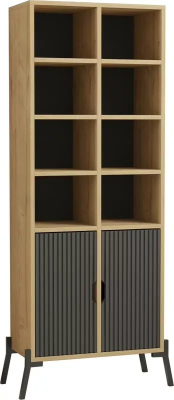 Raft librash Hanah Home, Lido, ngjyrë lis safir dhe antracit