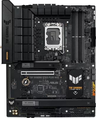 Pllakë amë ASUS TUF GAMING B760-PLUS WIFI LGA1700 ATX, Intel B760, DDR5, 3x M.2, PCIe 5.0, 2.5GbE, Wi‑Fi 6, Bluetooth 5.2 (me antenë Wi‑Fi, 2x kabllo SATA)