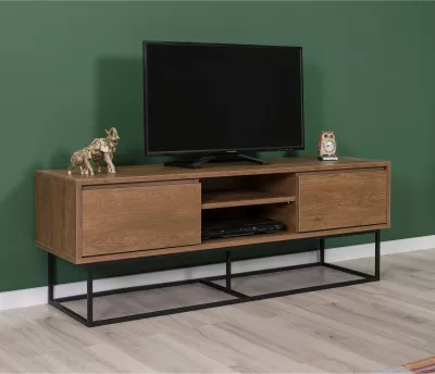 Set mobiljesh për dhomë dite Skye Decor, Laxus Takım 2, ngjyrë arrë dhe e zezë