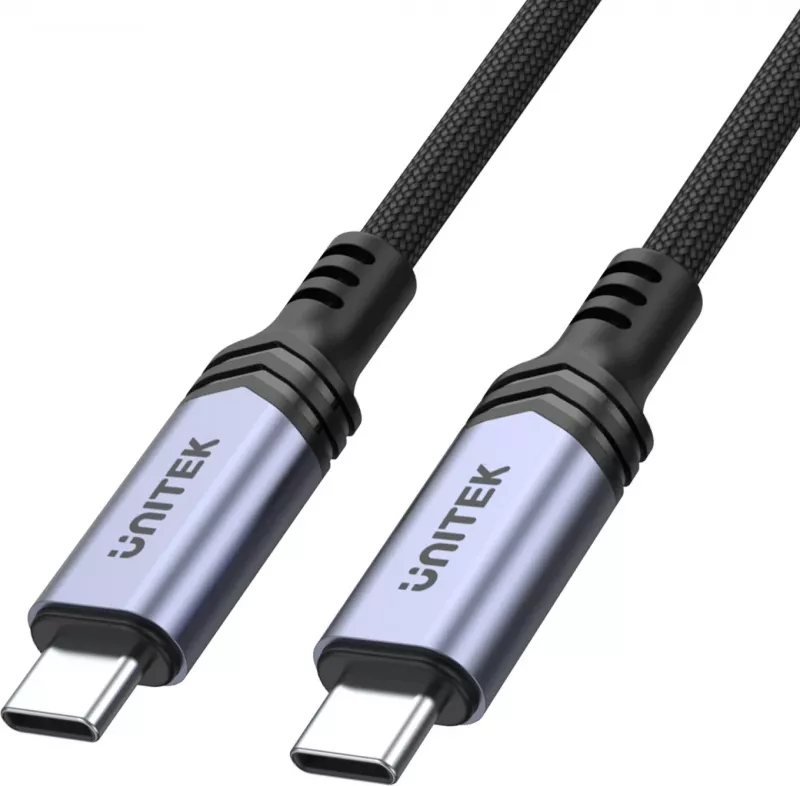 Kabllo karikuese Unitek, USB-c,  2m, e zezë 