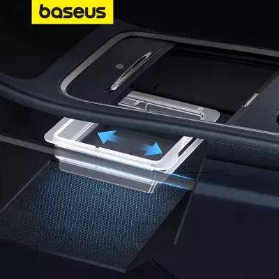 Organizator makine Baseus T-Space Series për Tesla Model 3/Y, silikon, gri