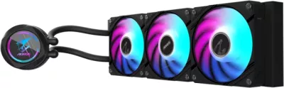 Ftohës uji për CPU GIGABYTE AORUS WATERFORCE II 360, radiator 360mm, 3x120mm ARGB, zi