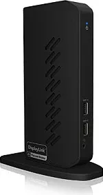 Docking station ICY BOX IB-DK2252AC, USB 3.2 Gen 1 Type-C, 2x HDMI, 6x USB, Ethernet, 4K Ultra HD, e zezë