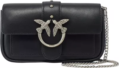 Çantë krahu Pinko Pocket Love One Simply 100061 A0F1 për femra, e zezë/argjend