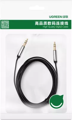 Kabllo audio AUX Ugreen AV119 10733, 1m, mini jack 3.5mm, e zezë