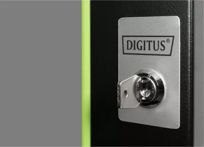 Panel zëvendësues Digitus për kasë rrjeti DN-19 07-U, 7U, xham/metal, zi