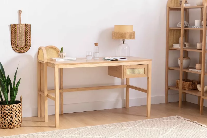 Tavolinë studimi Hanah Home, Nala 130, ngjyrë natyrale