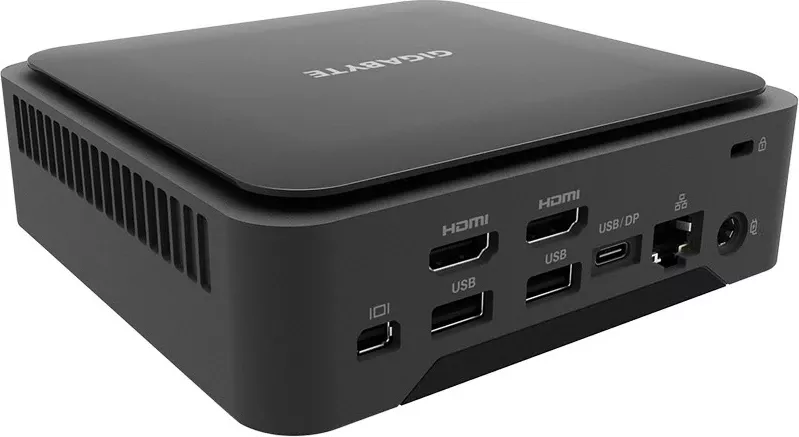 Mini PC Gigabyte GB-BEI3H-1220, M.2, PCI Express, Serial ATA, Ethernet LAN, Wi-Fi 6E, e zezë