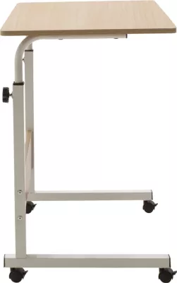 Tavolinë metalike për kompjuter Piper MDF, ngjyrë lisi të çelur, 60x40x69-90cm