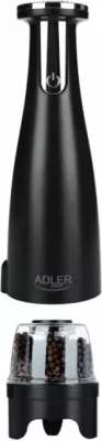 mulli elektrik kripë/piper Adler AD4449b, 3 grirës të ndërrueshëm, 150 ml, USB-C, mat i zi, set