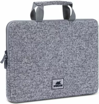 çantë laptopi RIVACASE 7913 13.3\", poliester waterproof, me doreza, gri e çelët