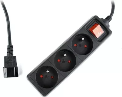 Kabllo vazhduese Gembird  EG-PSU3F-01, 230V, e zezë 