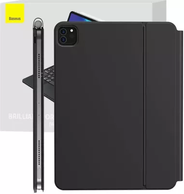 Mbështjellës me tastierë Baseus Brilliance për iPad Pro 12.9" (2018/2020/2021), Gri