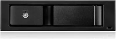 Mbajtës hot-swap për HDD 3.5\" SATA ICYBOX IB-158SSK-B, 5.25\" bay, me kyç, e zezë