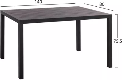 Set kopshti tavolinë & karrige FH10533, 5 pjesë, antracit