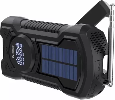 Radio emergjence SANDBERG Survivor Radio All-in-1 5000 421-03, powerbank 5000mAh, Bluetooth 5.0, AM/FM, dritë LED, karikim solar & me dorezë, e zezë