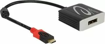Adapter USB-C në DisplayPort Delock 63312, 0.2 m, USB 3.1, i zi