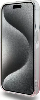 Mbështjellës Hello Kitty IML Gradient Electrop Kitty Head për iPhone 15 Pro Max, rozë