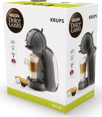 Makinë kafeje me kapsula Krups Dolce Gusto Mini Me KP123810, 15 bar, e zezë/antracit