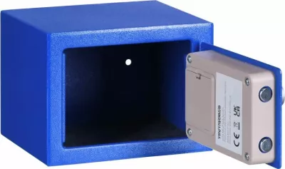 Kasafortë elektronike Yale, mini, e kaltër