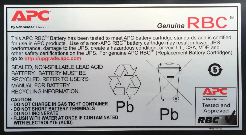 Bateri APC RBC12, 10 kg, e zezë