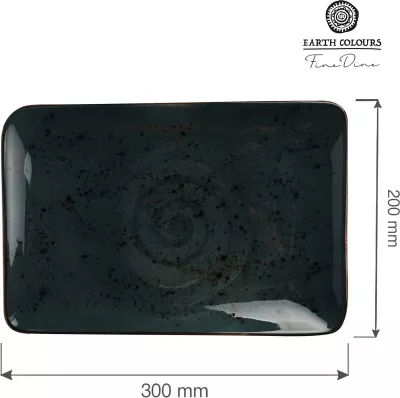 Pjatë drejtkëndore Fine Dine Arando 300x200 mm, set 6 copë, gri