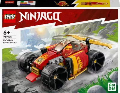 Set LEGO NINJAGO Kai's Ninja Race Car EVO 71780, 94 copë, e kuqe/ari